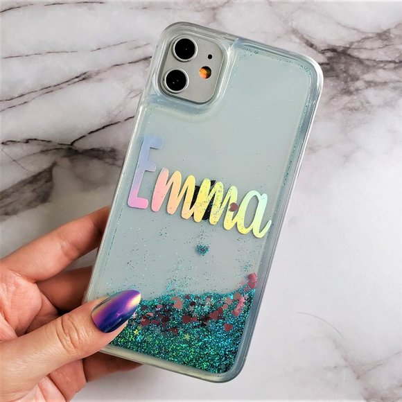 Accessories - Personalized Name Glitter Waterfall Case